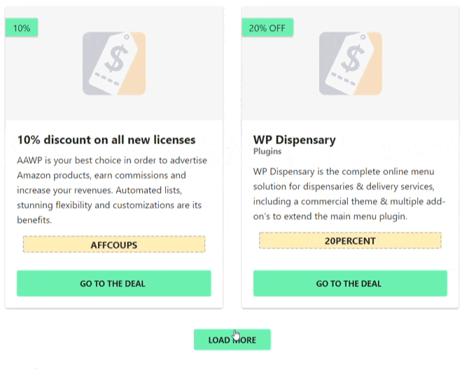 New Feature! The Affiliate Coupons Pagination